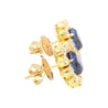 6.28ct Royal Ceylon Blue Sapphire Diamond Halo Stud Earrings