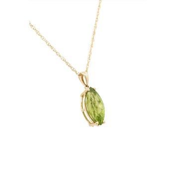 6.88 Carat Peridot Pendant Necklace in 14K Yellow Gold Rope Chain – Assay Jewelers