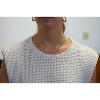 7 Carat Black and White Diamond Two Strand Necklace in 18k White Gold – Assay Jewelers