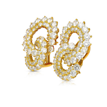 7 Carat Diamond Infinity Clip On Earrings in 18K Gold – Assay Jewelers