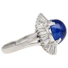 7.04 Carat Blue Star Sapphire and Diamond Platinum Ballerina Ring