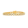 7.8-10 Carat Natural Diamond Bezel Set 18K Gold Tennis Bracelet 7"