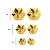 7mm 14K Gold Diamond Cut Hexagon Star Stud Earrings