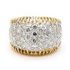 8.5 Carat Diamond Pave Set 18K Gold Vintage Dome Band Ring