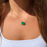 8.67 Carat Vivid Green Colombian Emerald Solitaire 18K Gold Pendant Necklace