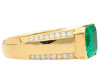 AGL Cert 5.21 Carat Colombian Emerald East-West 18K Gold Unisex Ring