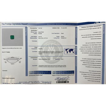 AGL Cert. 2.44 Carat No Oil Colombian Emerald & Trapezoid Diamond Ring – Assay Jewelers