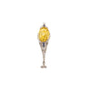 AGL Cert. Antique 20 Carat No Heat Ceylon Yellow Sapphire Art Deco Filigree Pendant