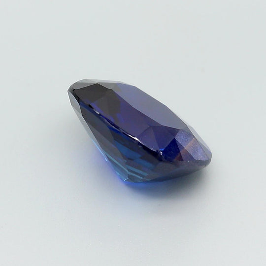 AGL Certified 5.75 Carat Burma No Heat Cushion Cut Blue Sapphire Loose Stone