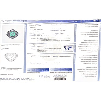 Broche en béryl russe des monts Oural, certifiée AGL, sans chauffage, en 14k – Assay Jewelers