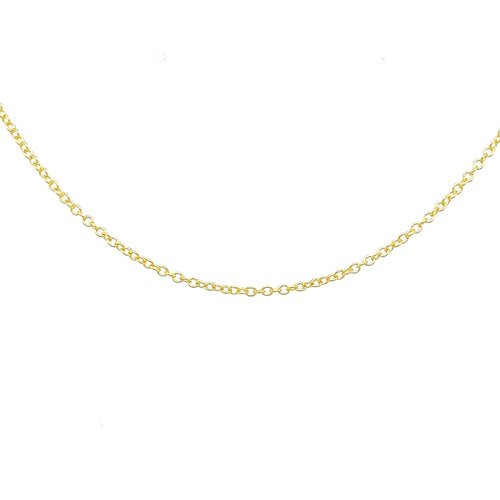 ASSAY Classic 14K and 18K Solid Gold 1.2MM Thin Cable Chain Necklace