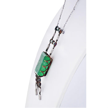 Alexey Denisov-Uralsky Signed Ural Mountain Emerald Pendant – Assay Jewelers