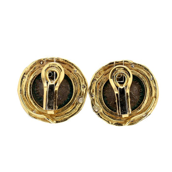 Ancient Greek Coin & Round Cut Diamond Bezel Set in 22K Yellow Gold Earrings – Assay Jewelers