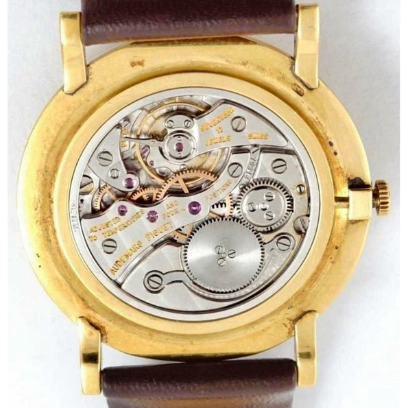 Antique Audemars Piguet Watch in 18k Yellow gold with calfskin Leather Strap