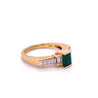 Art Deco Colombian Emerald Engagement Ring in 18k Gold