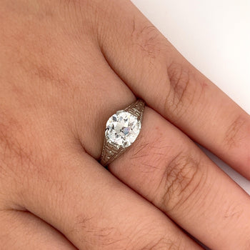 Art Deco Old European Cut Vintage Engagement Ring 1.69ct G/VVS1 GIA – Assay Jewelers