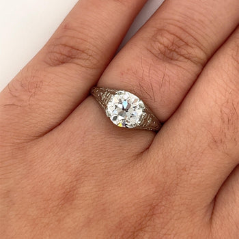 Art Deco Old European Cut Vintage Engagement Ring 1.69ct G/VVS1 GIA – Assay Jewelers