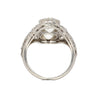 Art Deco Top River Vertical Set 6 Carat Old Euro Cut Diamond and Platinum Ring