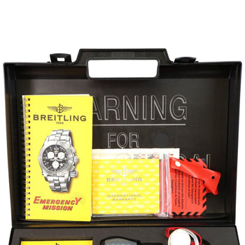 Breitling Emergency Mission A73321 Stainless Steel Silver Dial Quartz Watch – Assay Jewelers