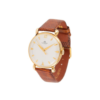 Bucherer 33mm Manual Wind 18K Gold On Leather Watch Ref 50030 – Assay Jewelers