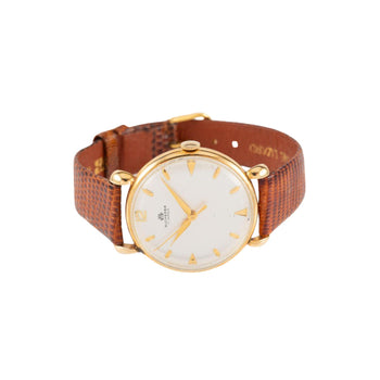 Bucherer 33mm Manual Wind 18K Gold On Leather Watch Ref 50030 – Assay Jewelers