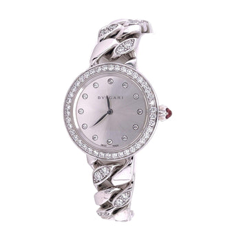 Bulgari 31mm Catene Watch with 18k White Gold and Diamond Link Strap – Assay Jewelers