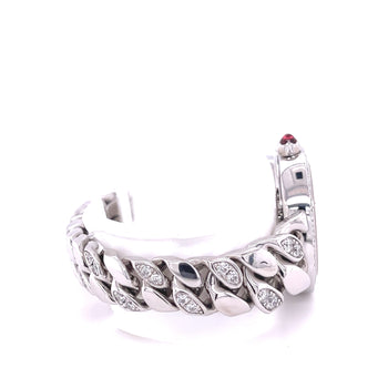 Bulgari 31mm Catene Watch with 18k White Gold and Diamond Link Strap – Assay Jewelers