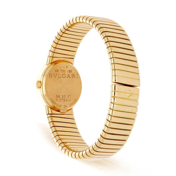 Bulgari Tubogas BB26 18K Yellow Gold Diamond Dial 26mm Ladies Watch Full Set – Assay Jewelers