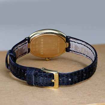 Bvlgari Ovale OV32G Factory Diamond Bezel 18K Yellow Gold Watch Circa 1990s – Assay Jewelers