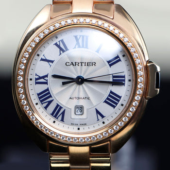 Cartier Clé de Cartier WJCL0003 Diamond Bezel 18K Rose Gold Watch Full Set – Assay Jewelers