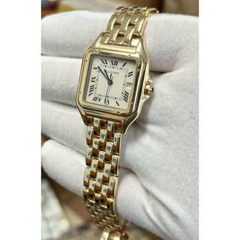 Cartier パンテール レディース 27mm 大型サイズ腕時計 18Kイエローゴールド モデル887968 – Assay Jewelers