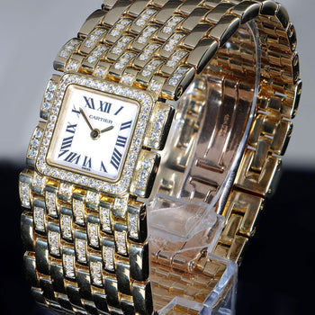 Cartier Panthère Ruban WG3009TA Factory Diamond 18K Gold Full Set Watch – Assay Jewelers