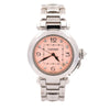Cartier Pasha 2308 Diamond 18K White Gold Pink Dial Bracelet Automatic Watch