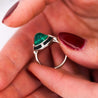 Cartier Signed Art Deco Colombian Emerald Onyx & Diamond Platinum Ring