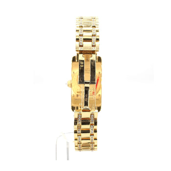 Cartier Tank 1710 Américaine Diamond Bezel Quartz 18K Gold Watch – Assay Jewelers