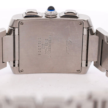 Cartier Tank Francaise Chronoflex Ref 2303 Stainless Steel Quartz Chrono Watch – Assay Jewelers