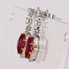 Certified 9.47 Carat Burma Ruby & Diamond Milgrain Chandelier Drop Earrings