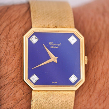 Chopard Blue Lapis Lazuli 18K Gold 26mm Vintage Watch Circa 1970s – Assay Jewelers