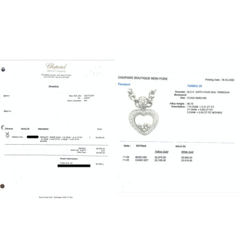 Chopard Happy Diamond 18Kt White Gold Heart Shape Pendant Necklace with Pouch & Papers – Assay Jewelers