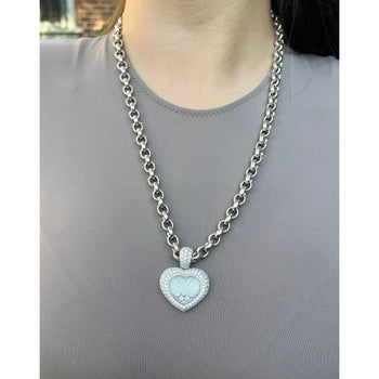 Chopard Happy Diamond 18Kt White Gold Heart Shape Pendant Necklace with Pouch & Papers – Assay Jewelers