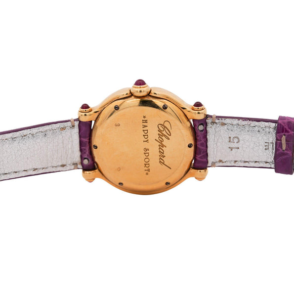 Chopard Happy Diamond Sport 32mm Ref. 4144 18K Gold Quartz Watch