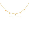 Custom Letter Name Necklace in 14k Solid Gold With Integrated Letters