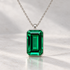 Custom Made 2.5 Carat Green Lab Grown Diamond Mens Pendant Necklace