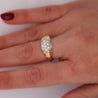 Diamond Platinum & 18K Gold Two Tone Pave Band Ring
