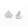 Diamond Shaped 2 CTTW Diamond Stud in 18K White Gold Earrings