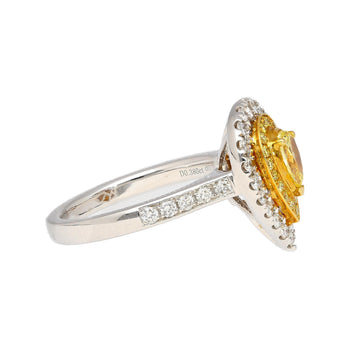 EGL Certified 1.05 Carat Fancy Vivid Yellow Diamond Pear Shape Ring – Assay Jewelers