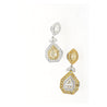 EGL Certified 5.68 Carat Multi Cut White & Yellow Diamond Inverse Dangle Earring