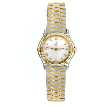 Ebel 1057901 Sport Classique Stainless Steel & 18K Gold Bezel Ladies Watch with Mother of Pearl Dial – Assay Jewelers