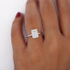 GIA Cert 2.55 Carat Emerald Cut Lab Grown Diamond 14K White Gold Engagement Ring