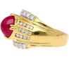 GIA Cert. 3.93 Carat No Heat Ruby & Diamond Vintage Cocktail Ring